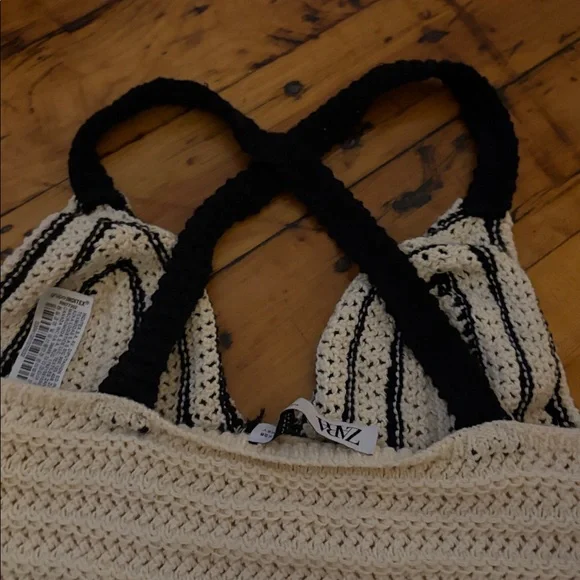 Zara Black and White Striped Swim Coverup Set - Picture 3 of 3